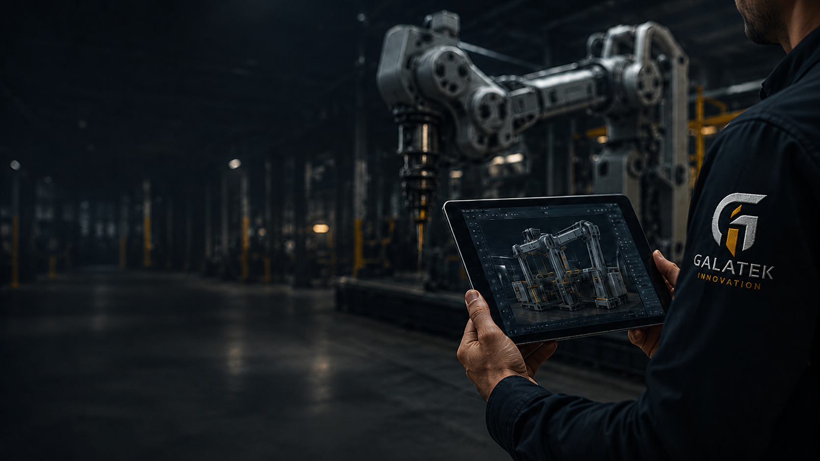 Automatización industrial con brazos robóticos en planta de producción